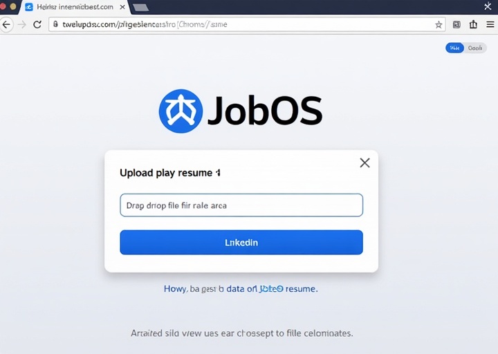 JobOS Chrome extension installation and resume import screen