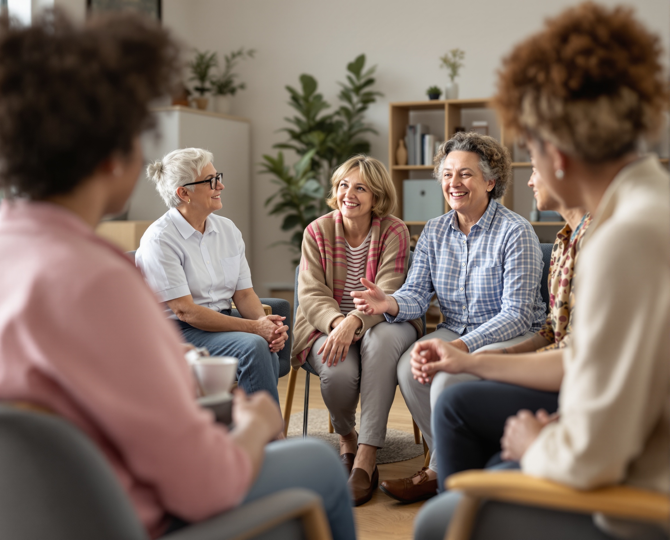 Caregiver support group meeting