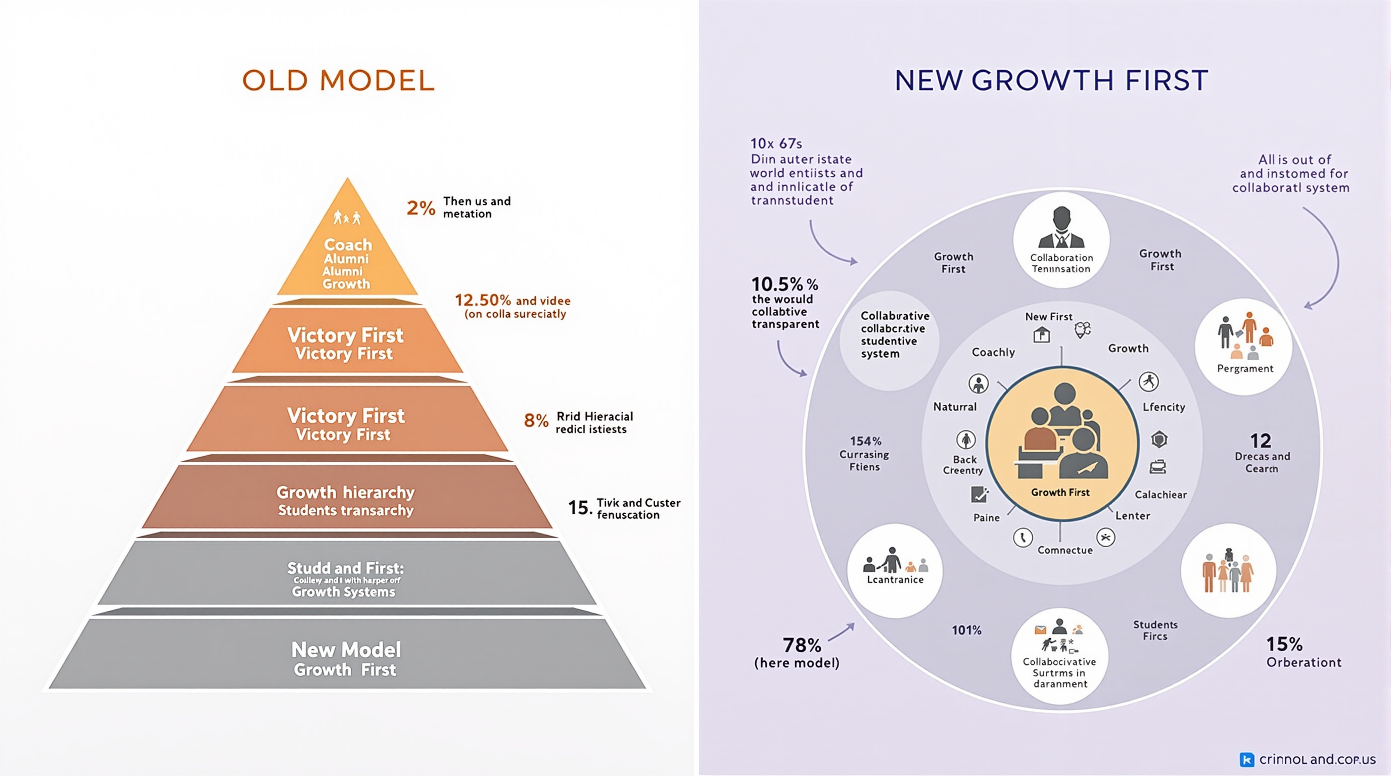 勝利至上主義から成長中心のモデルへの転換図