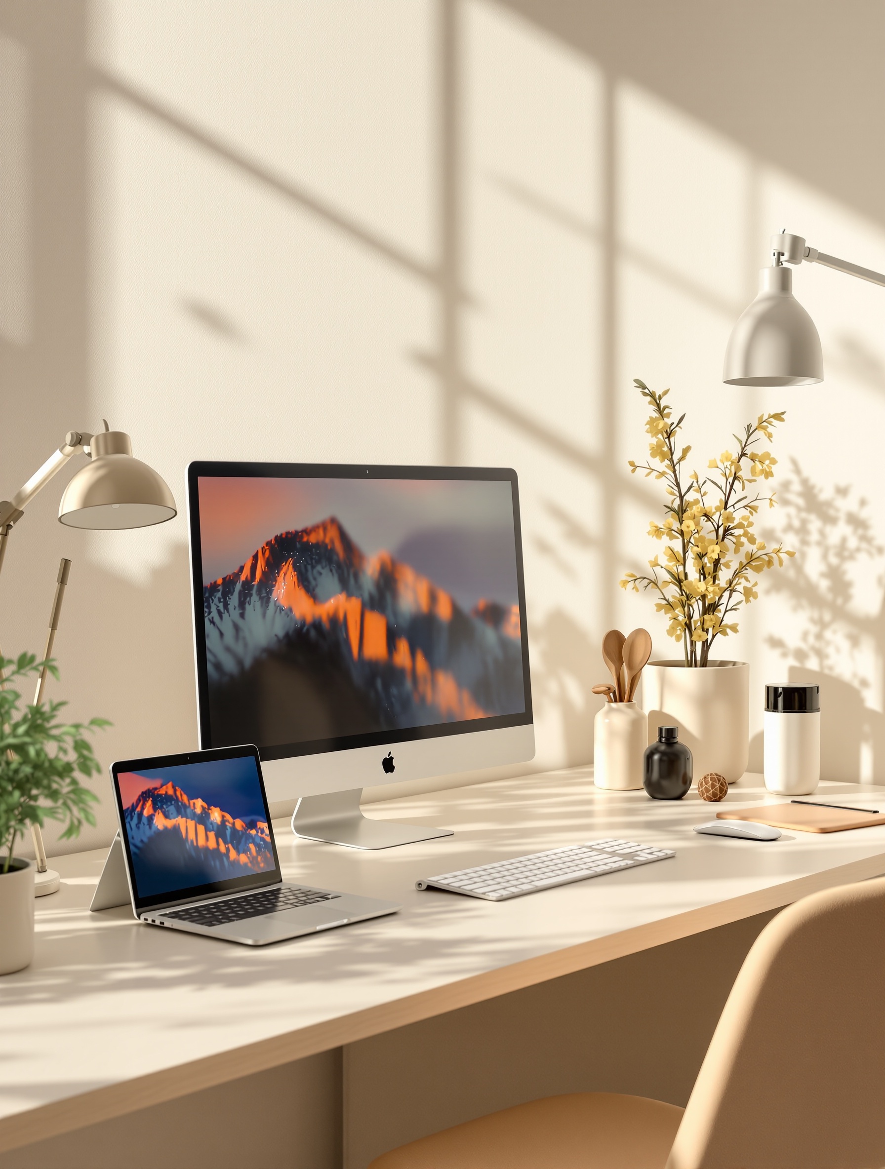 Modern office workspace