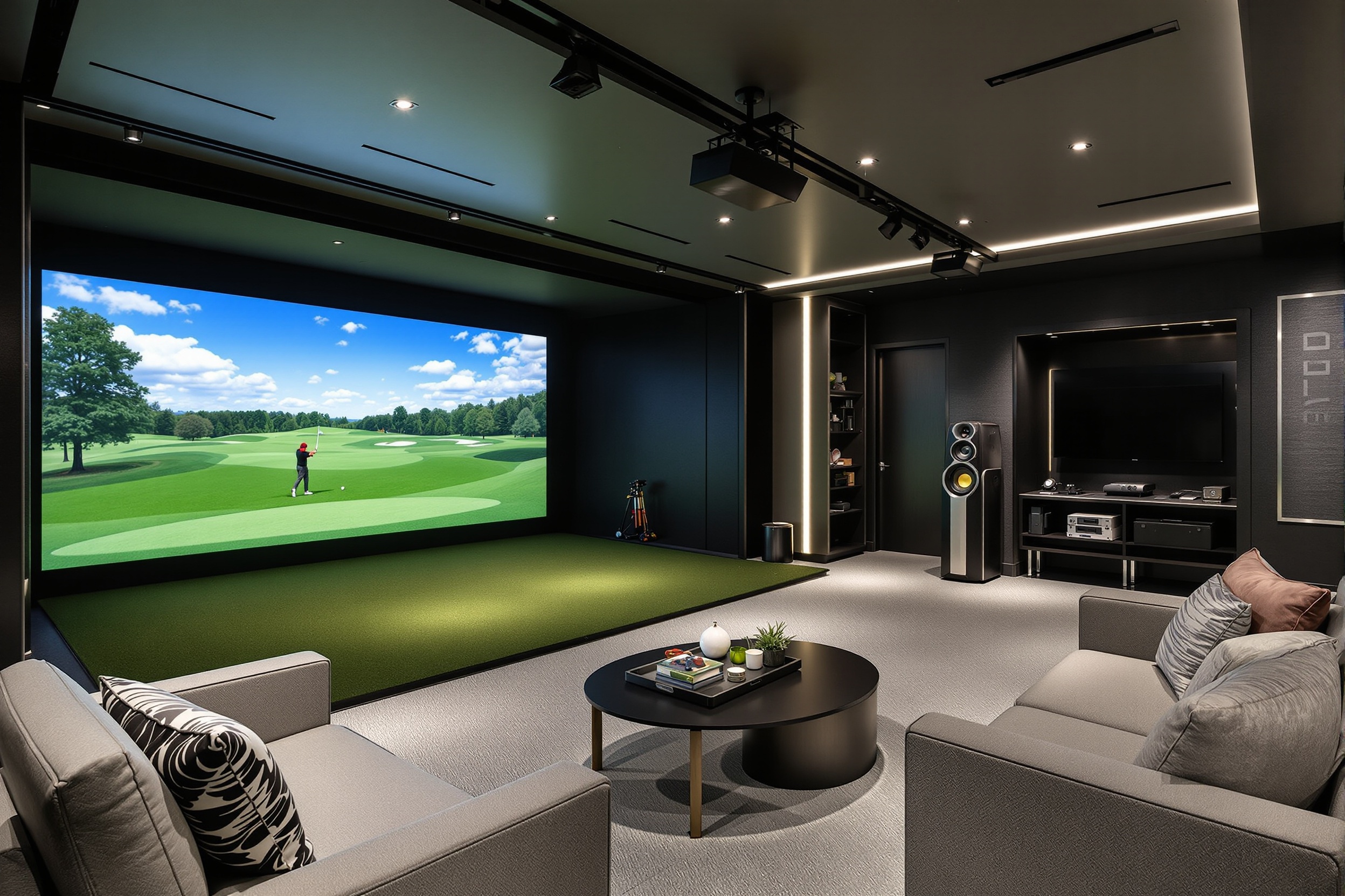 Indoor Golf Simulator Play