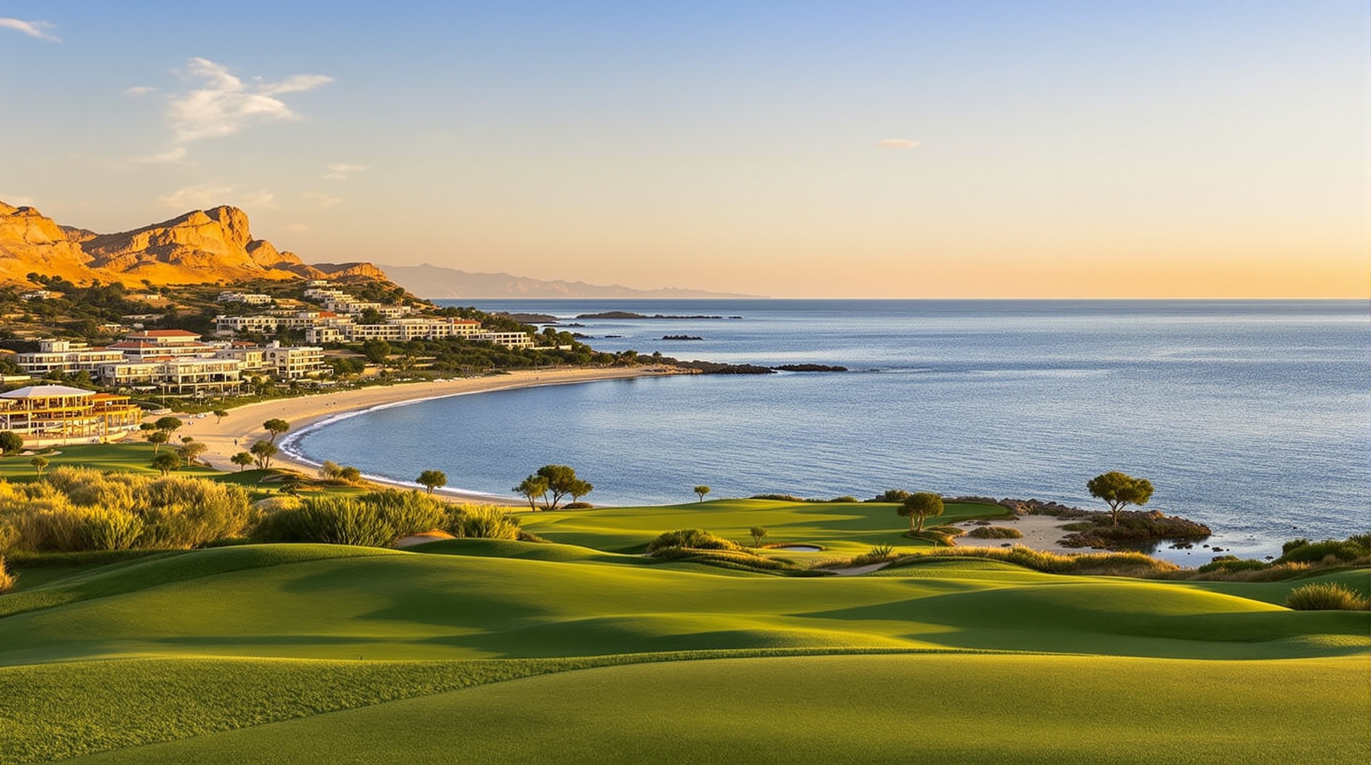 Greece golf holidays at Costa Navarino — championship course with Mediterranean coastline and Messenia scenery