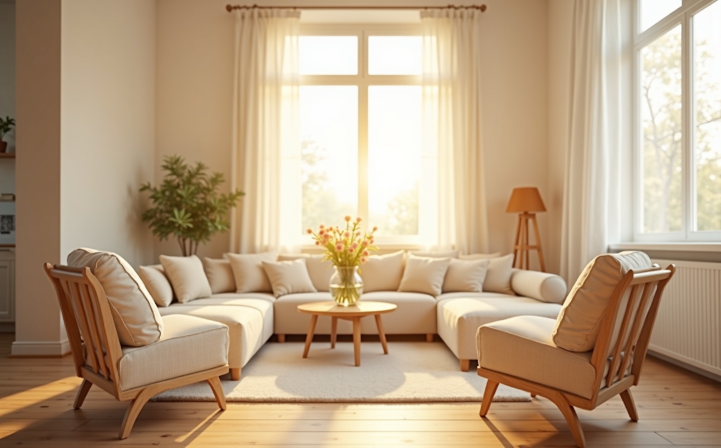 Warm family home interior
