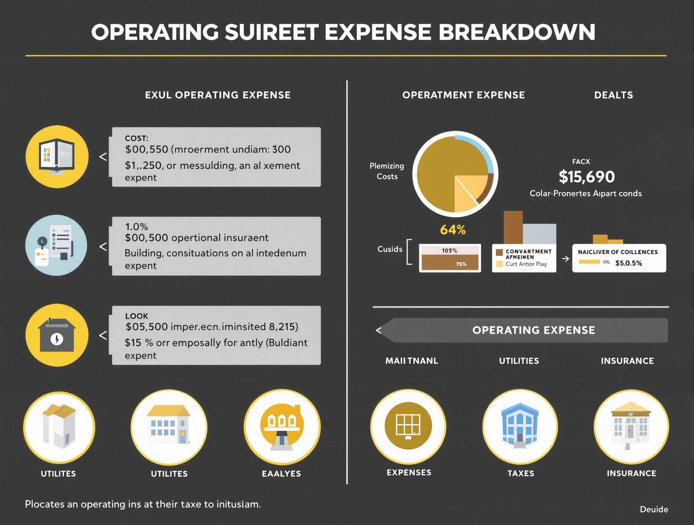 Operating expense breakdown infographic for apartment buildings