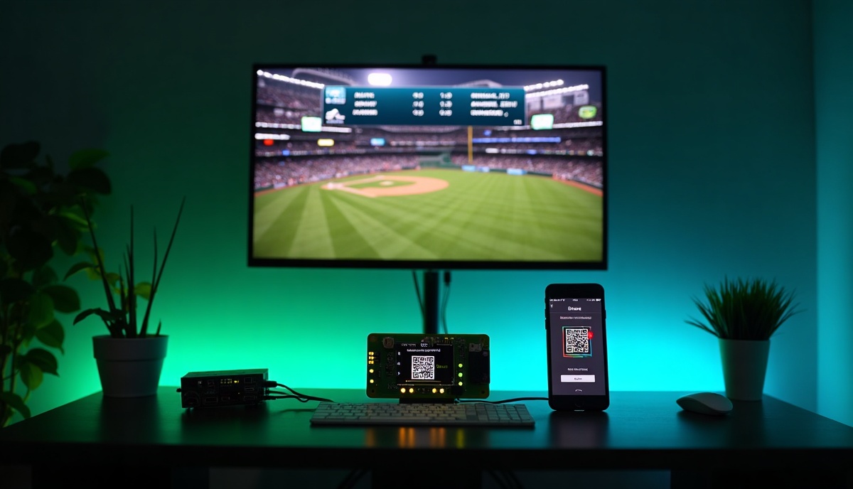 DIY LiveBoard setup with TV, Raspberry Pi, and Athlo pairing screen