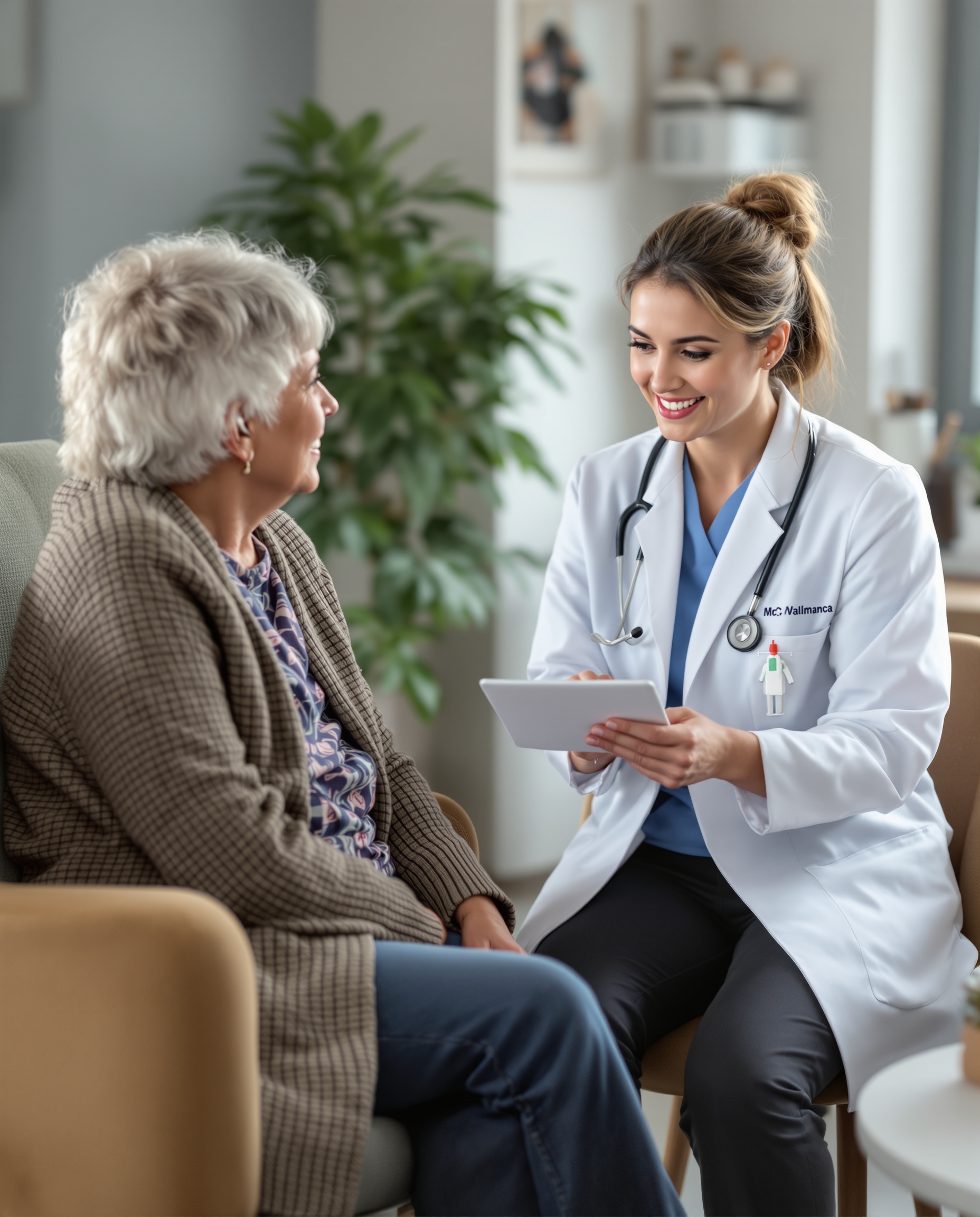 Doctor consulting with patient at Med-Care Providers Family