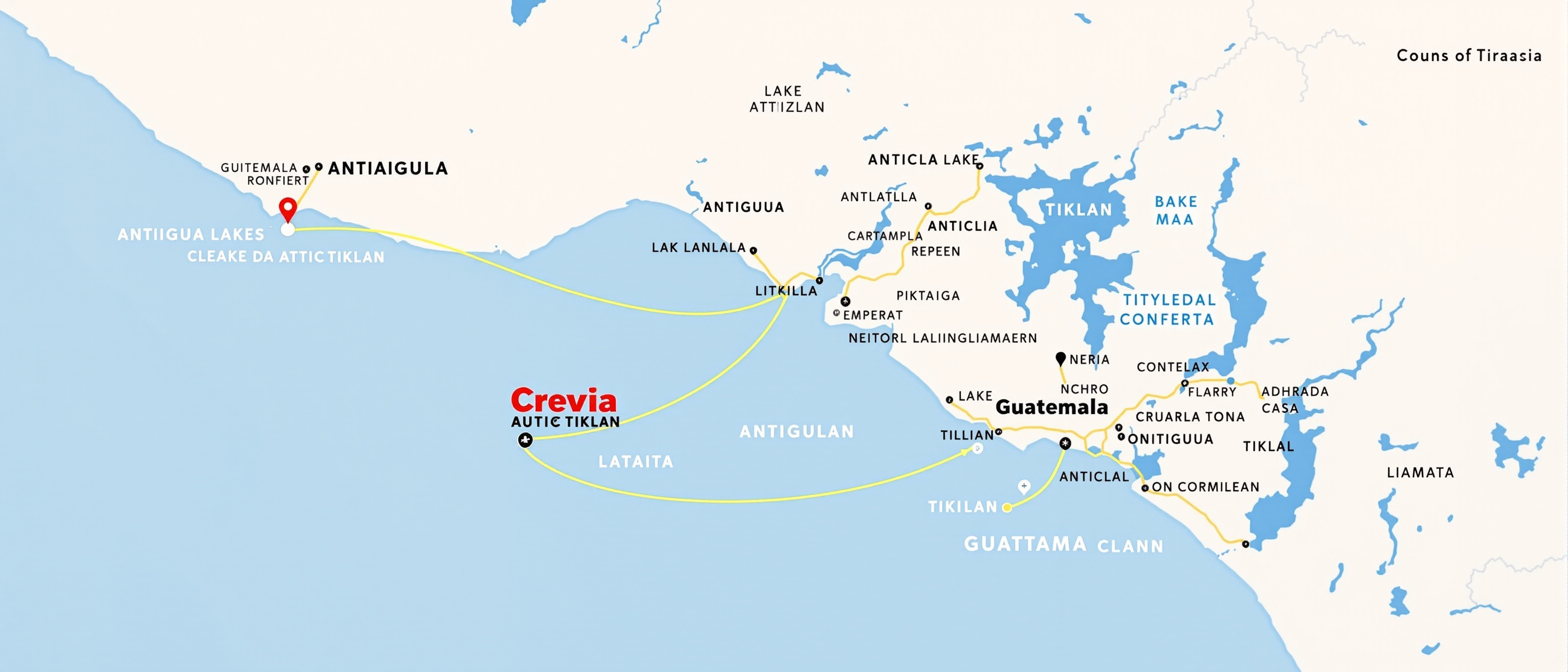 Guatemala 7-day itinerary route