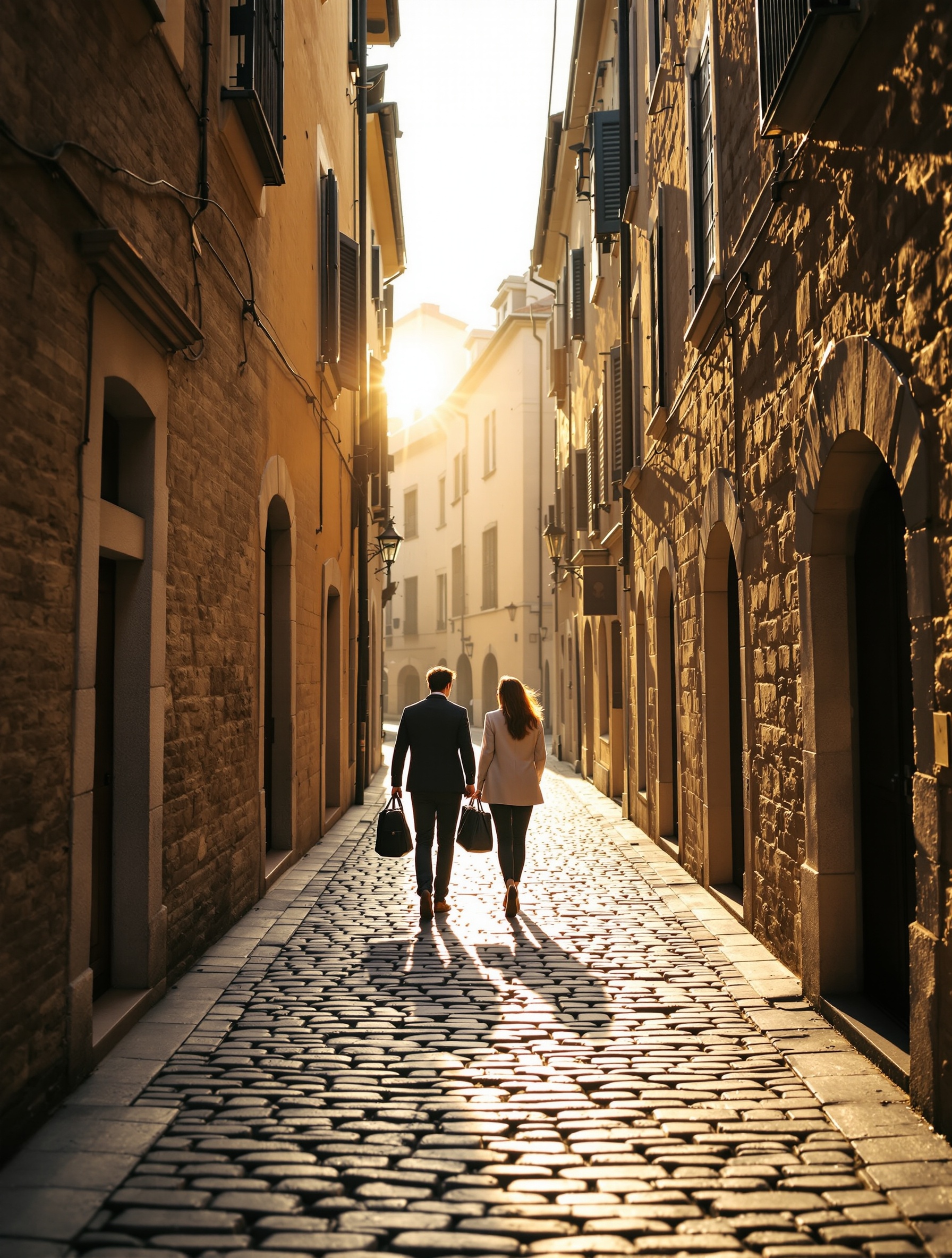 Travelers exploring Europe