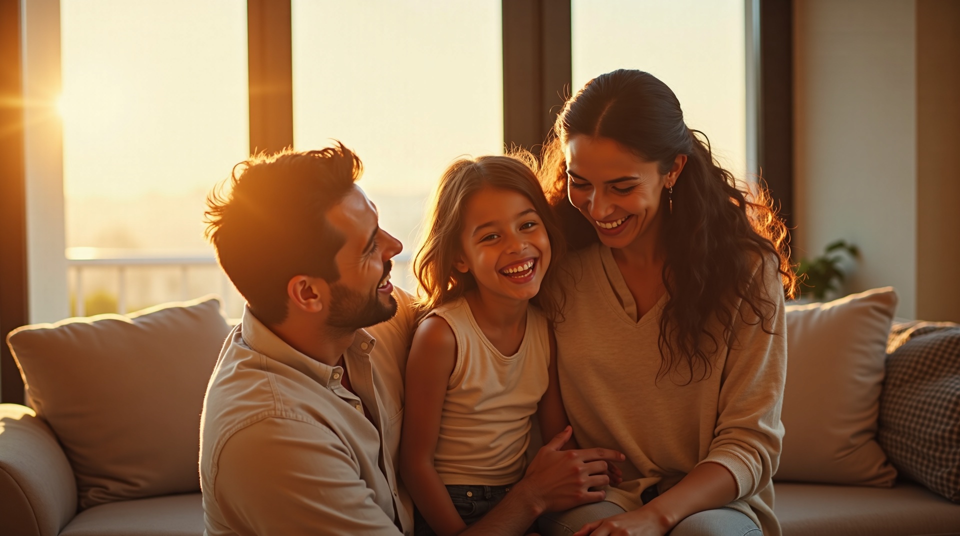 Familia latina feliz