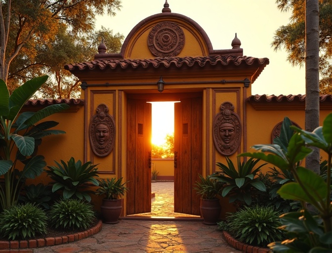 Entrée du Sanctuaire - Maitre Mediun Ouidah Bénin