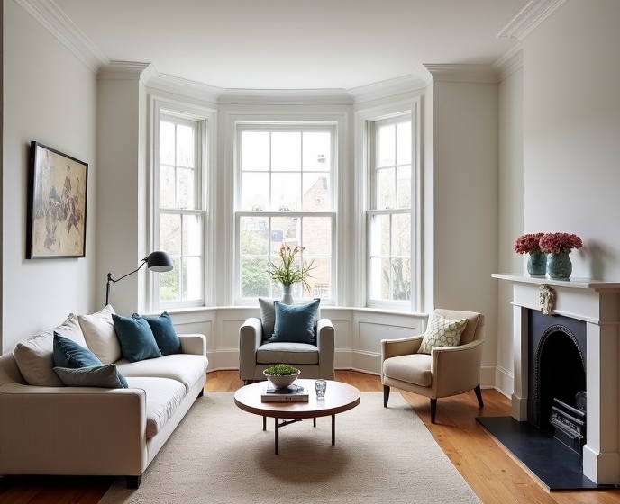 After renovation: beautifully painted Nottingham home interior