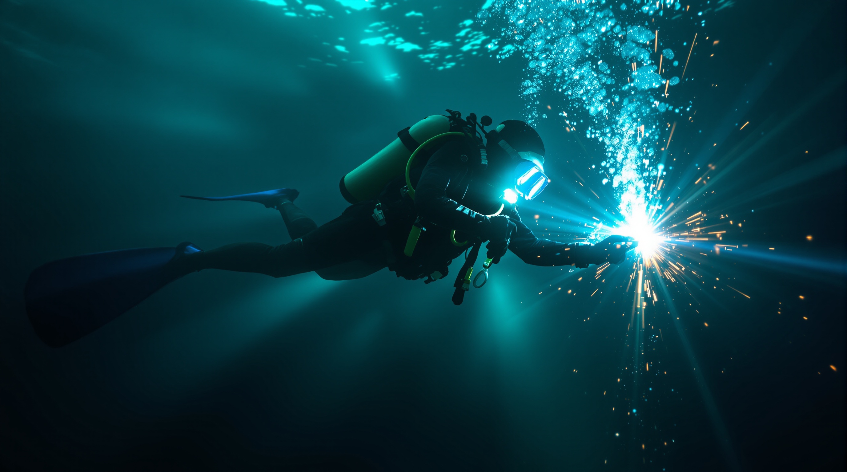 Buzo profesional con el material correcto