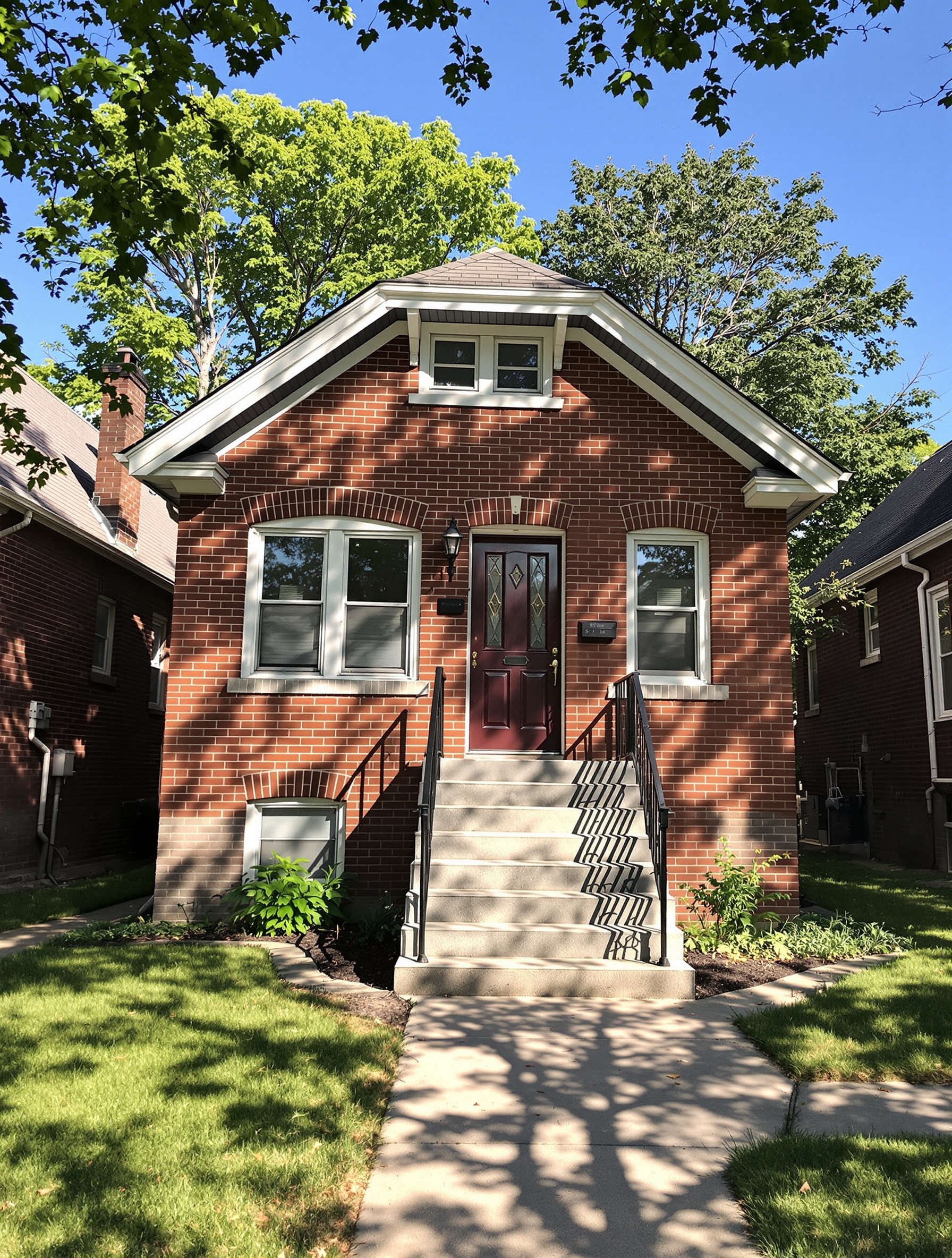 Typical Chicago brick bungalow home by Butler Frelix
