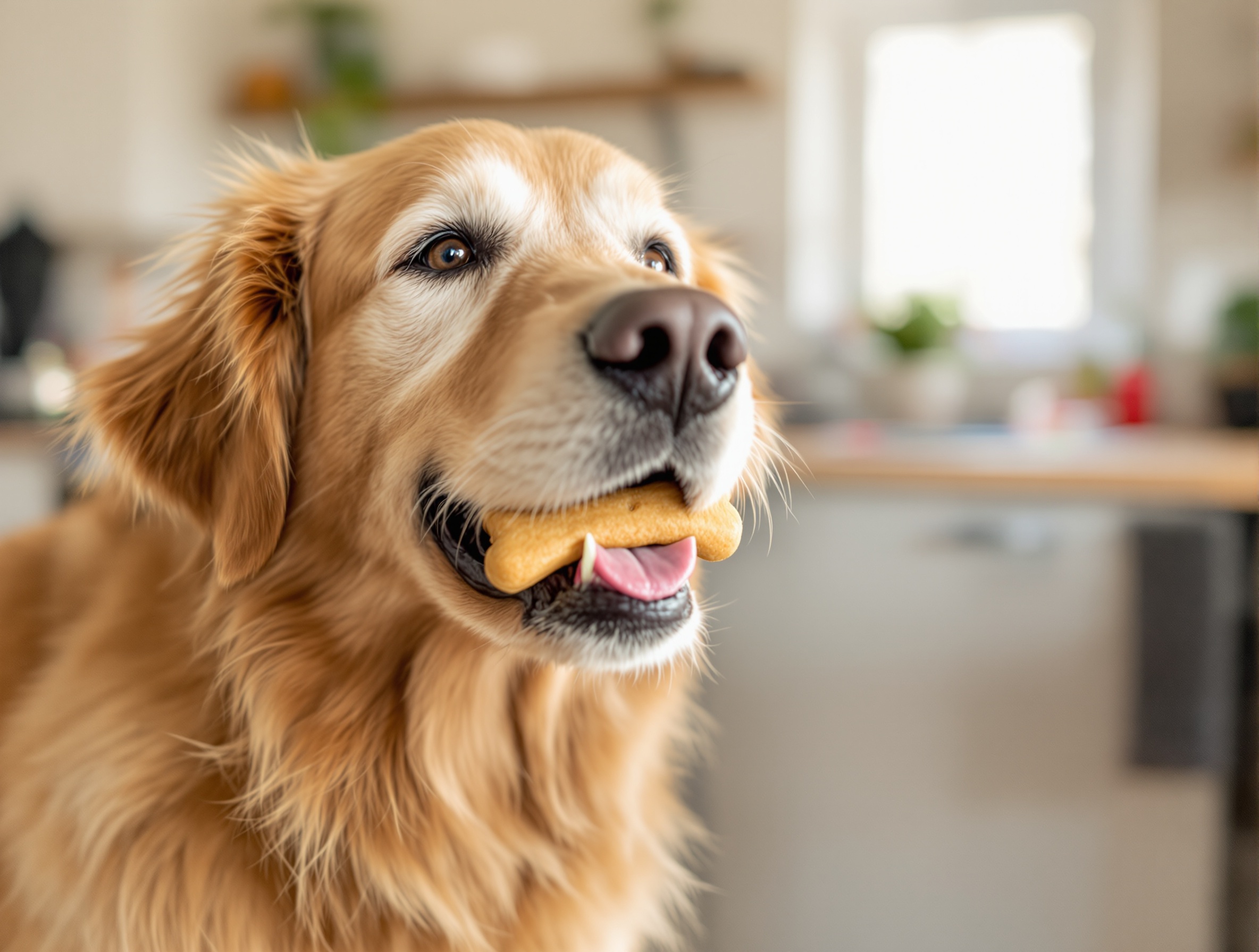 Dog enjoying a healthy treat