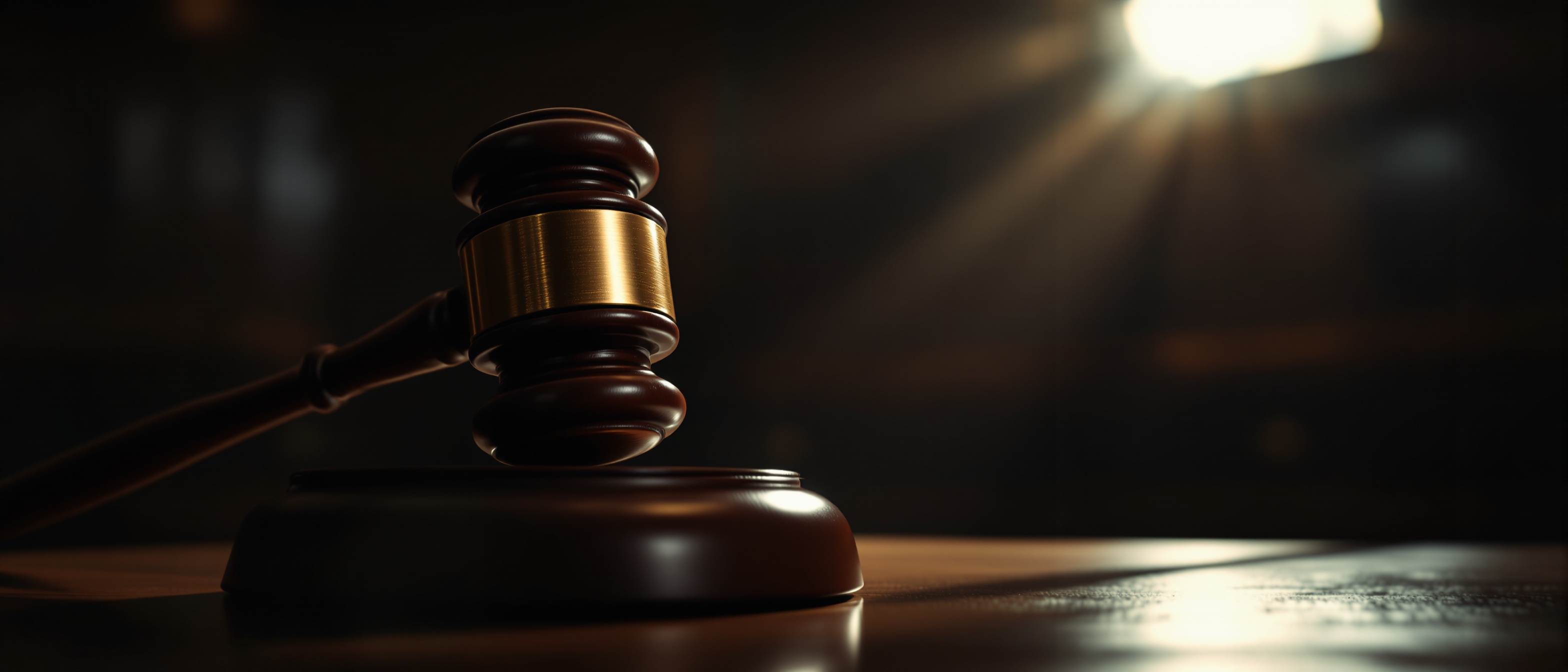 Courtroom with judge's bench