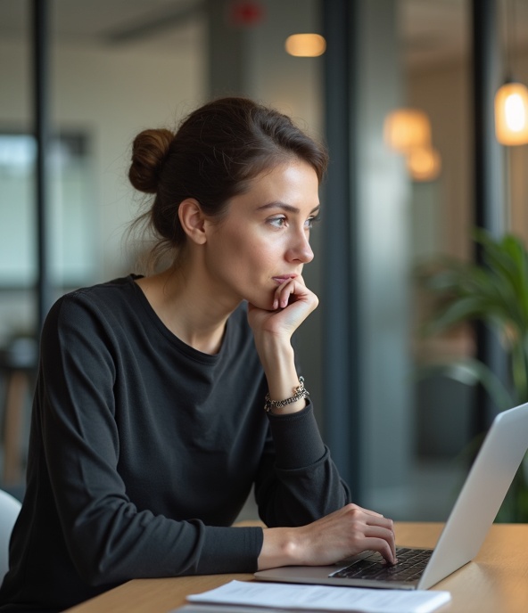 Professional navigating a business conversation