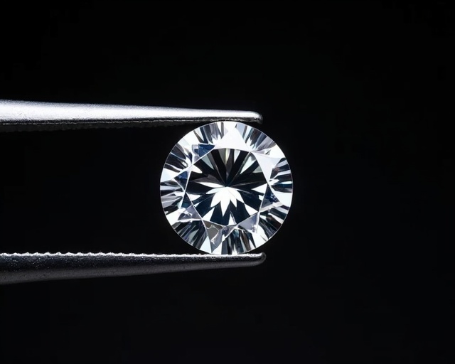 Diamond in tweezers