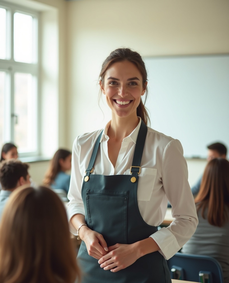Teacher in modern classroom