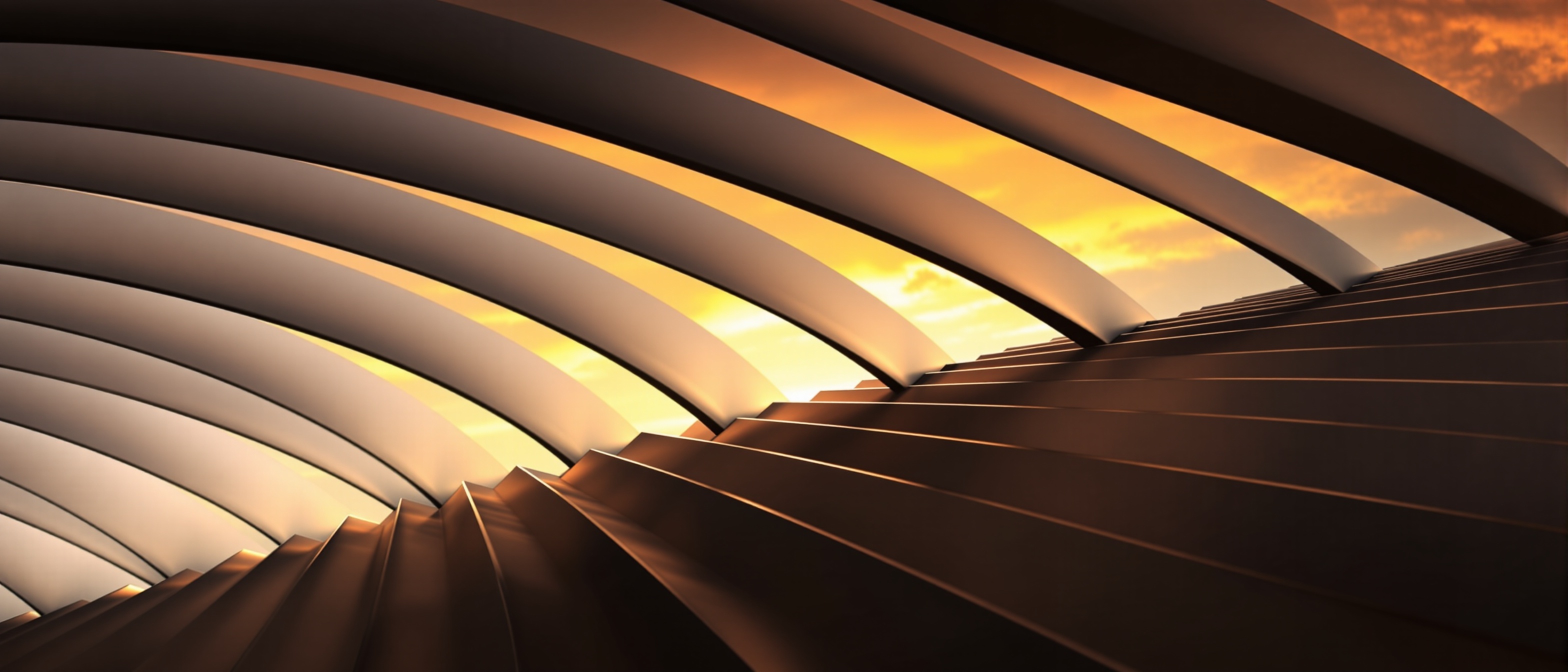 Louvre blades against sky