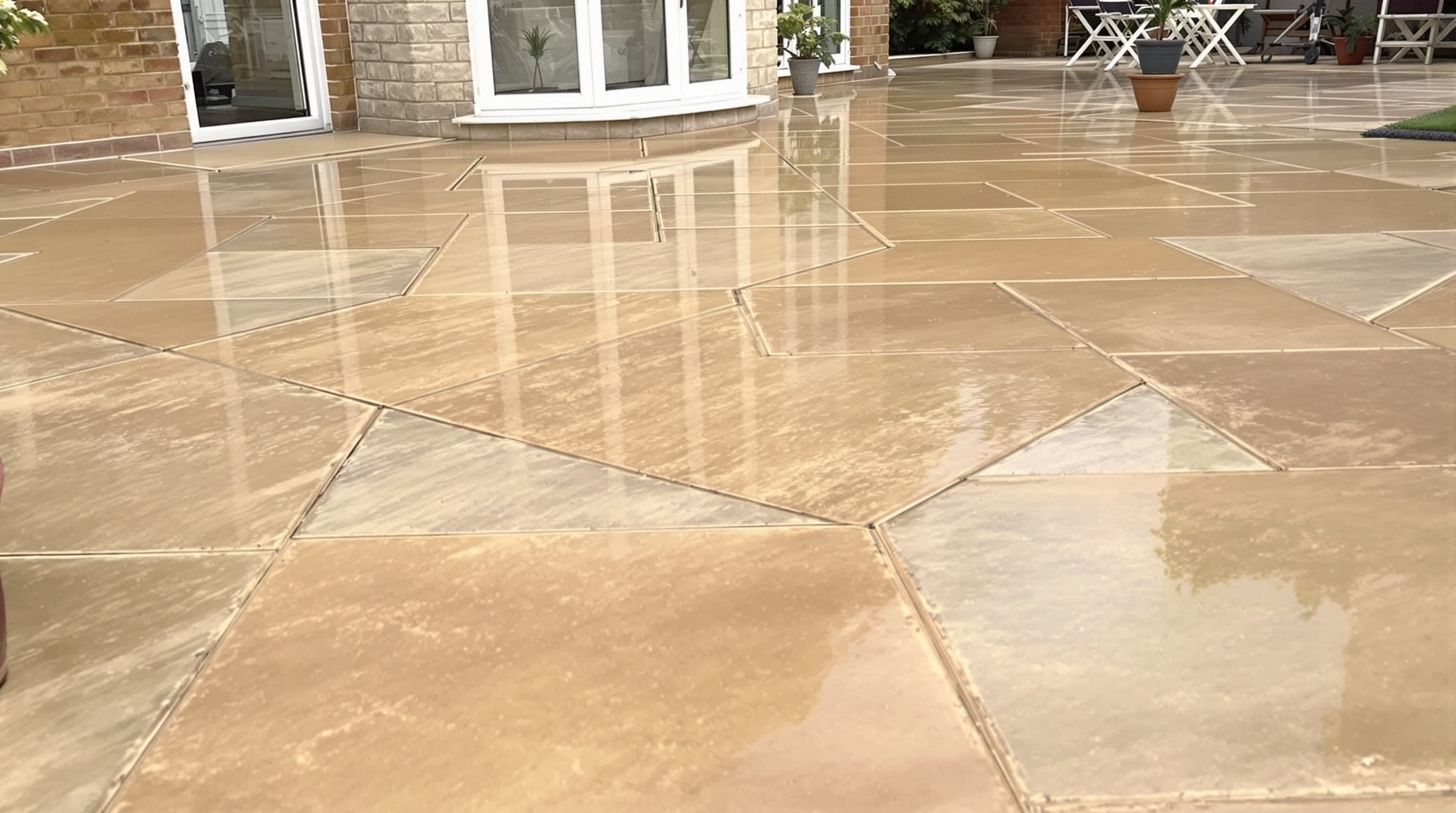 Clean exterior surface after professional cleaning