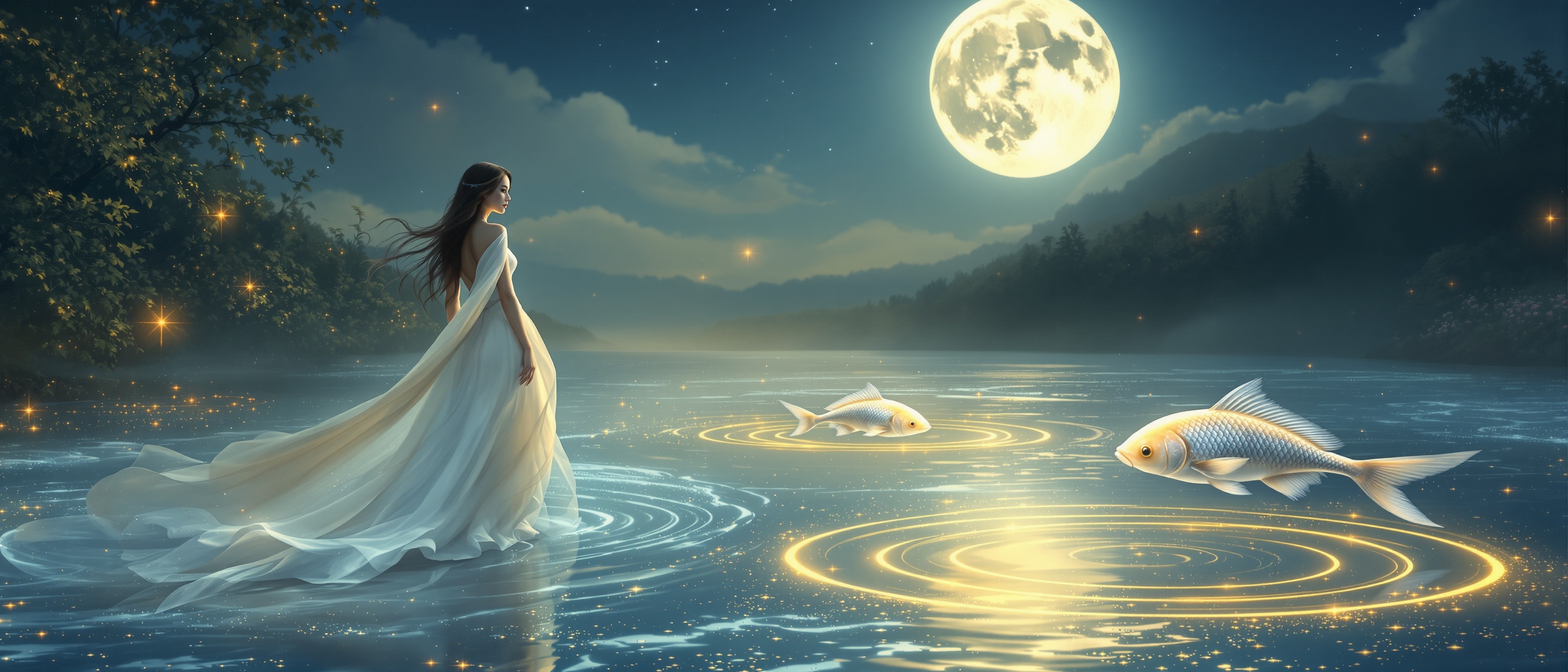 乙女座と魚座 - 月の下の理解