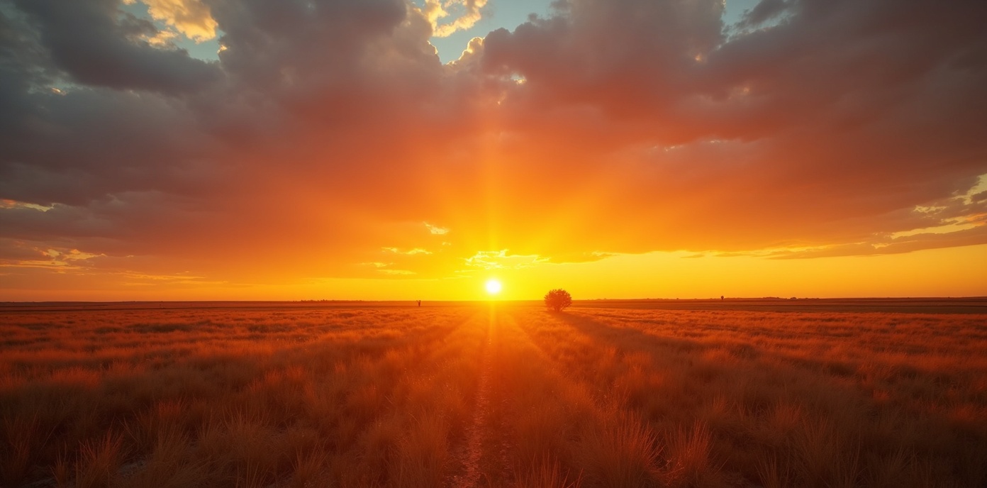 West Texas sunset landscape