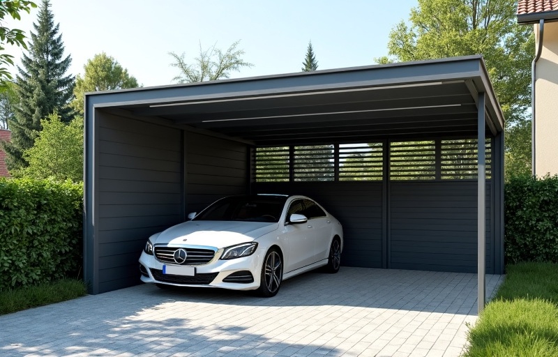 HDN 3×5 z zabudowanym tyłem — wiata samochodowa