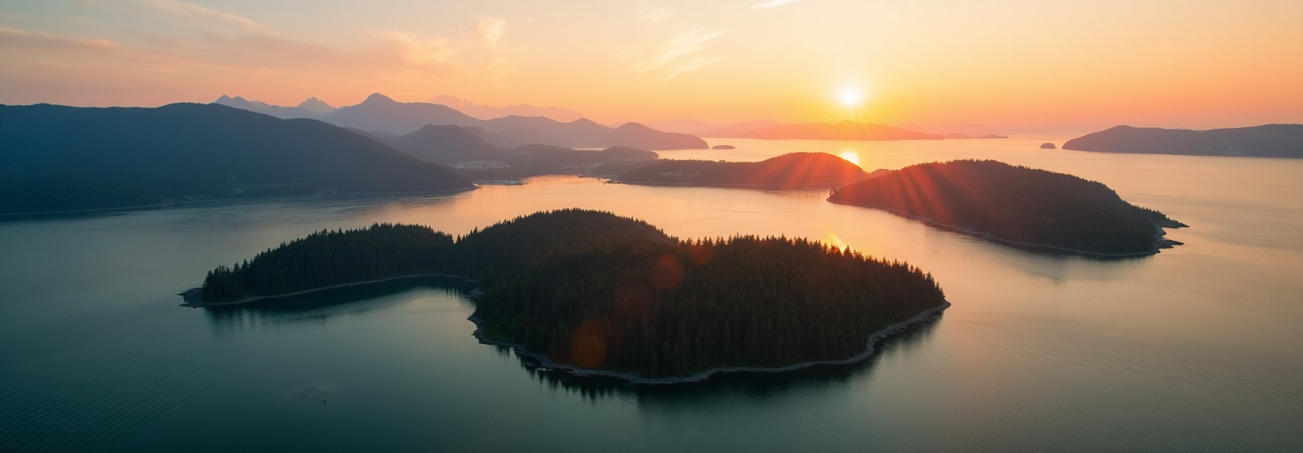 San Juan Islands from above
