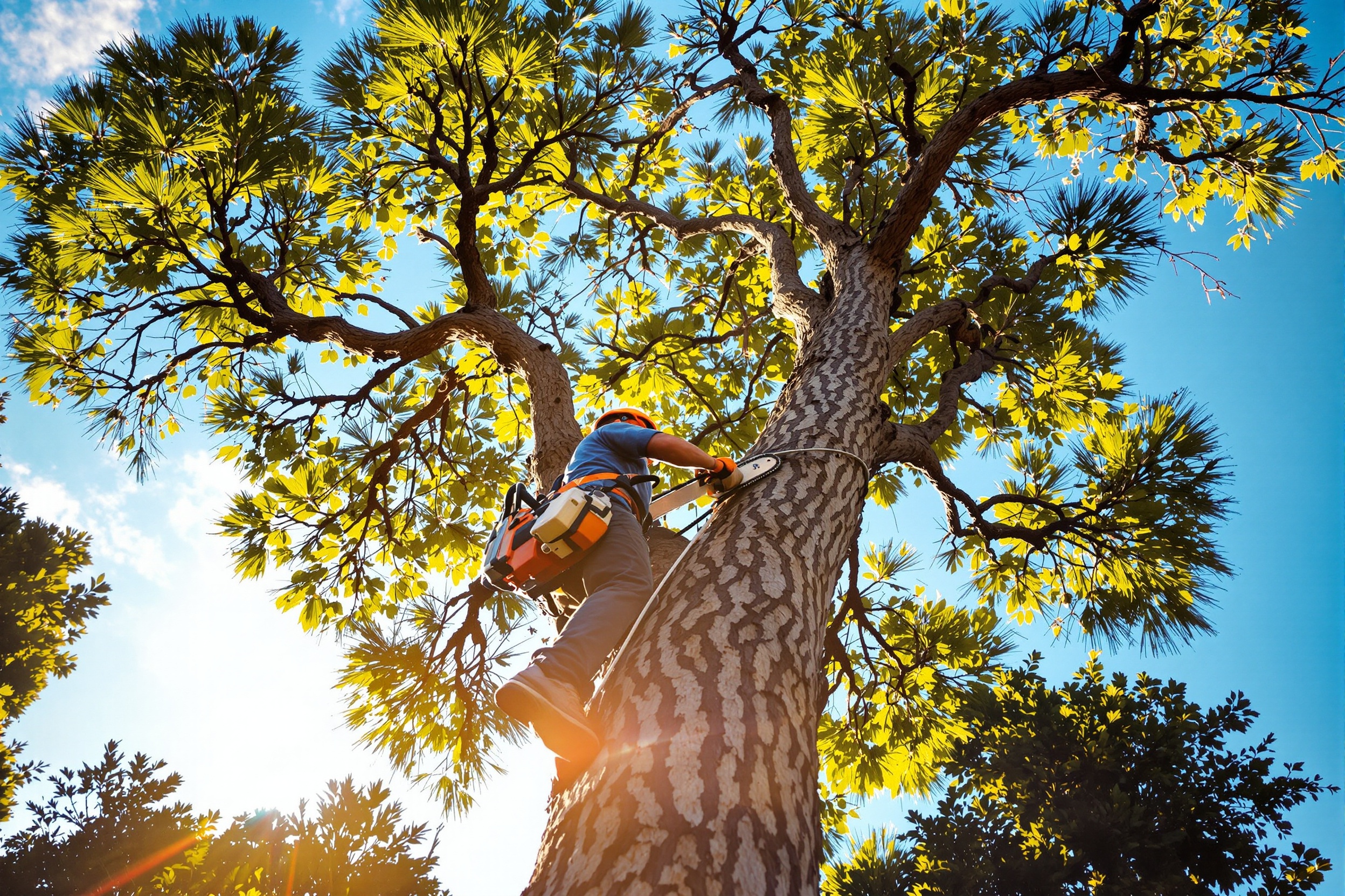 Tala de árboles en altura — Jardinería Verde del Turia Valencia