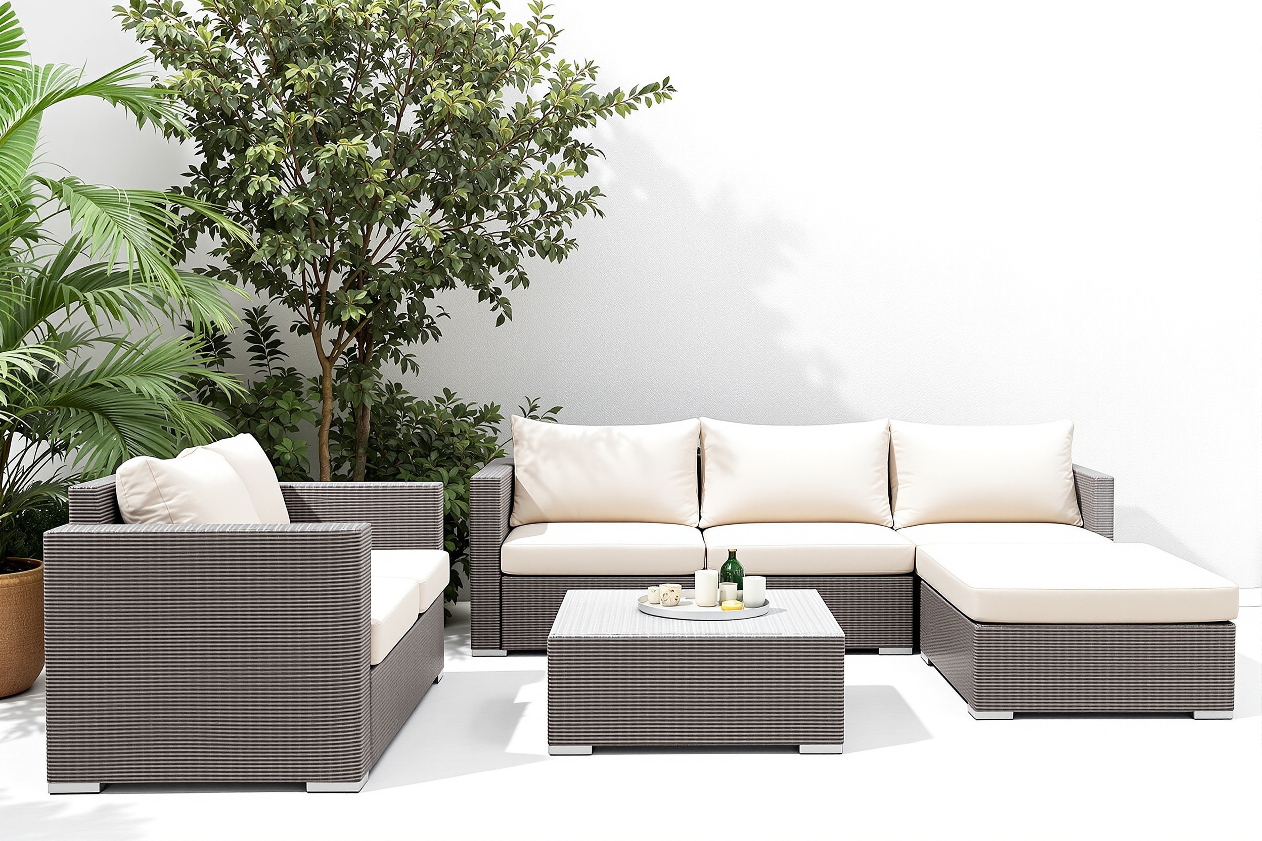 Wicker Sectional Sofa Set