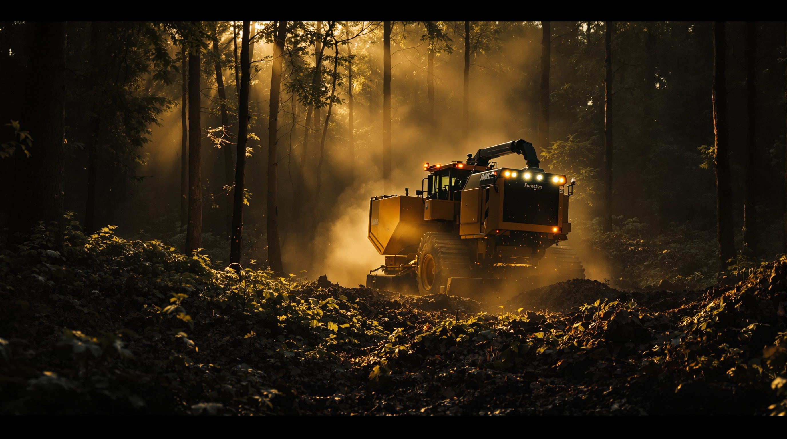 Dean's Lawn Care forestry mulching in action