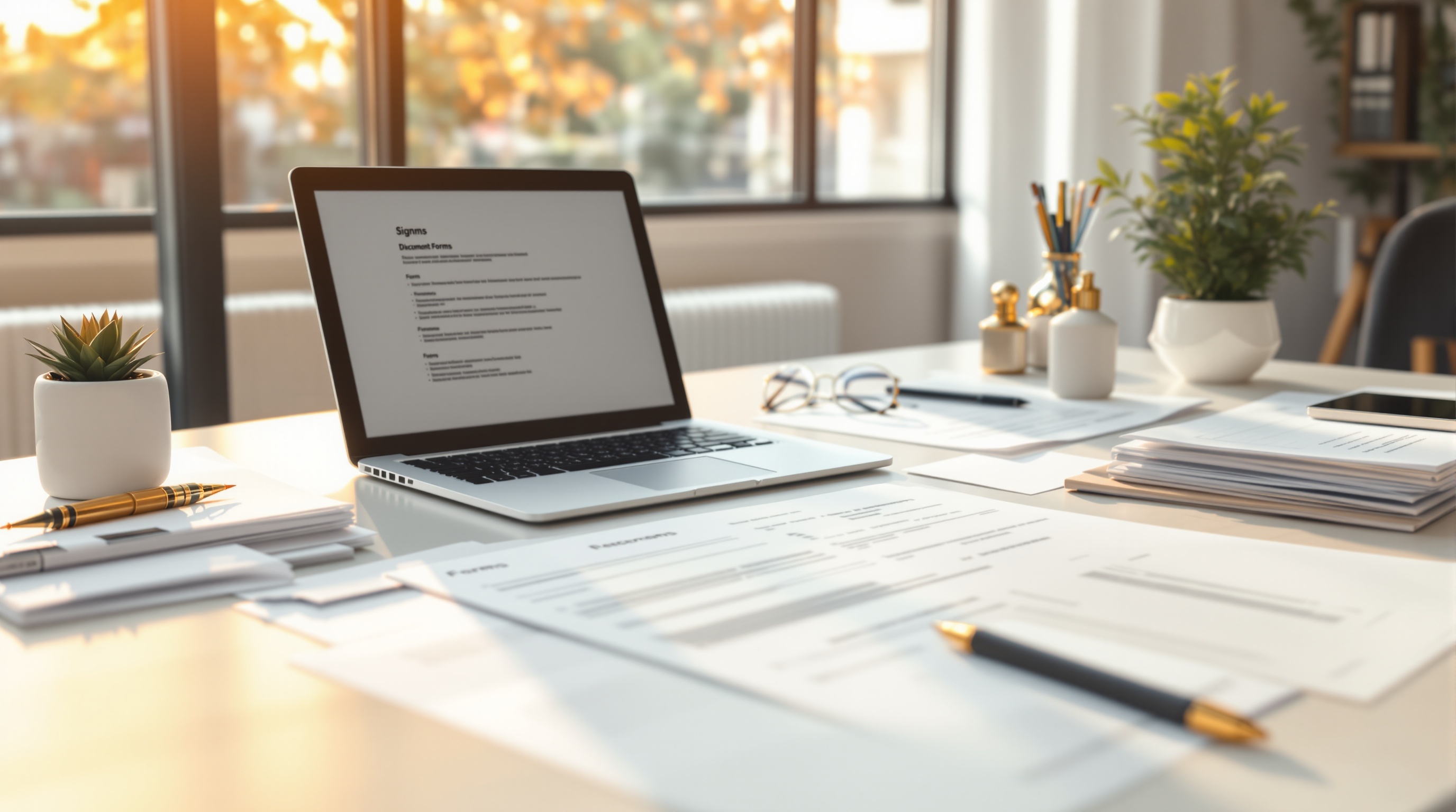 Professional legal document workspace