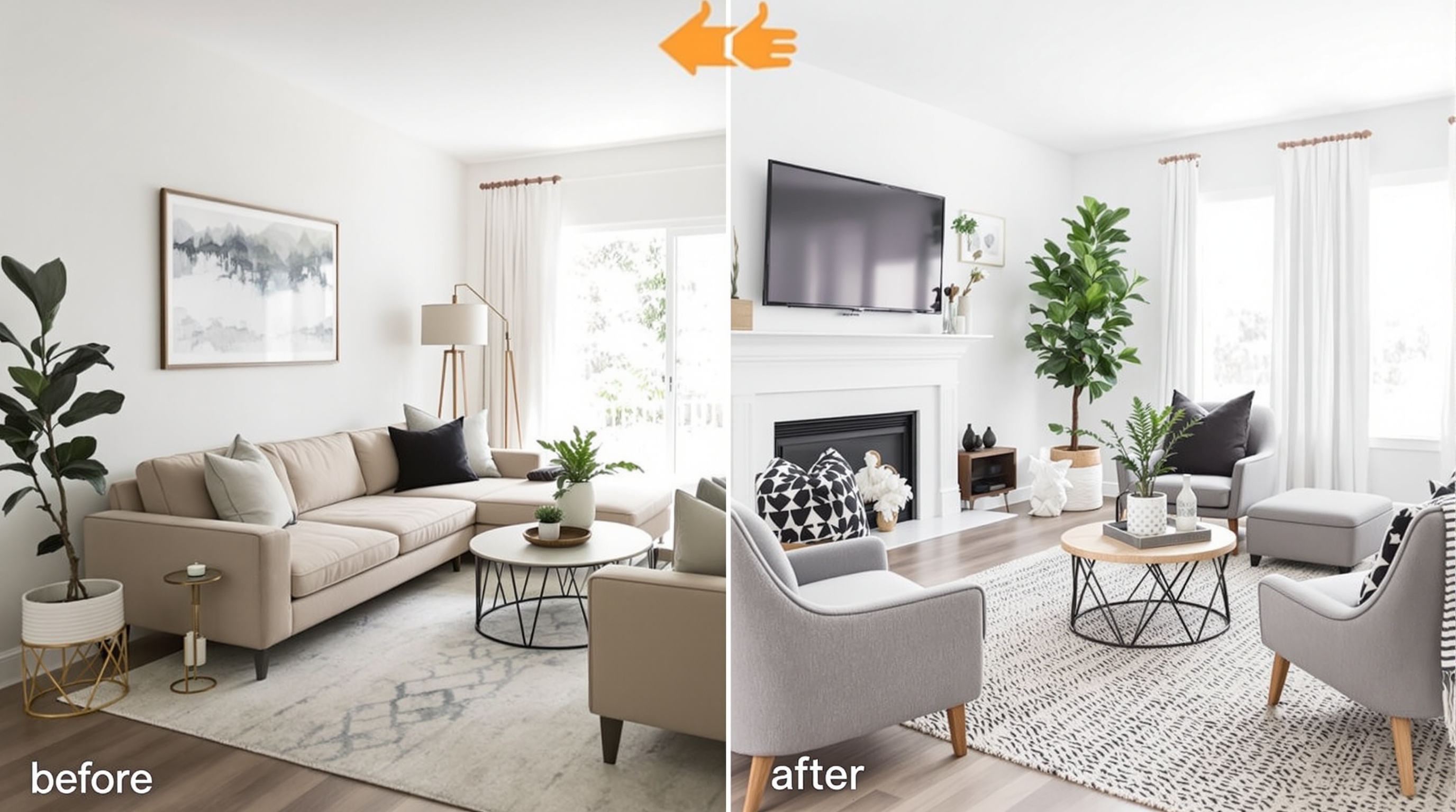 Budget-friendly living room makeover