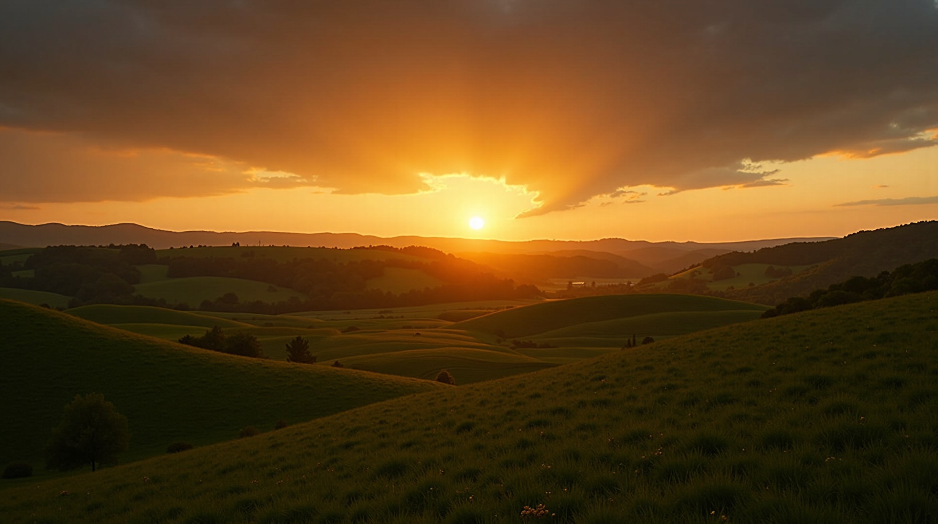 Coucher de soleil sur le Valdaine