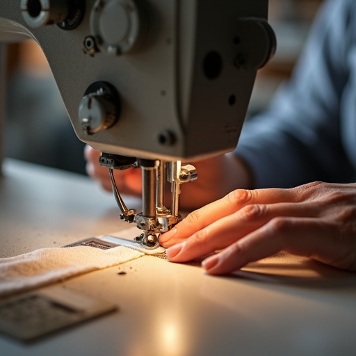 Ручной пошив мешков для аспирации опилок — мастер за промышленной швейной машиной FilterFlow