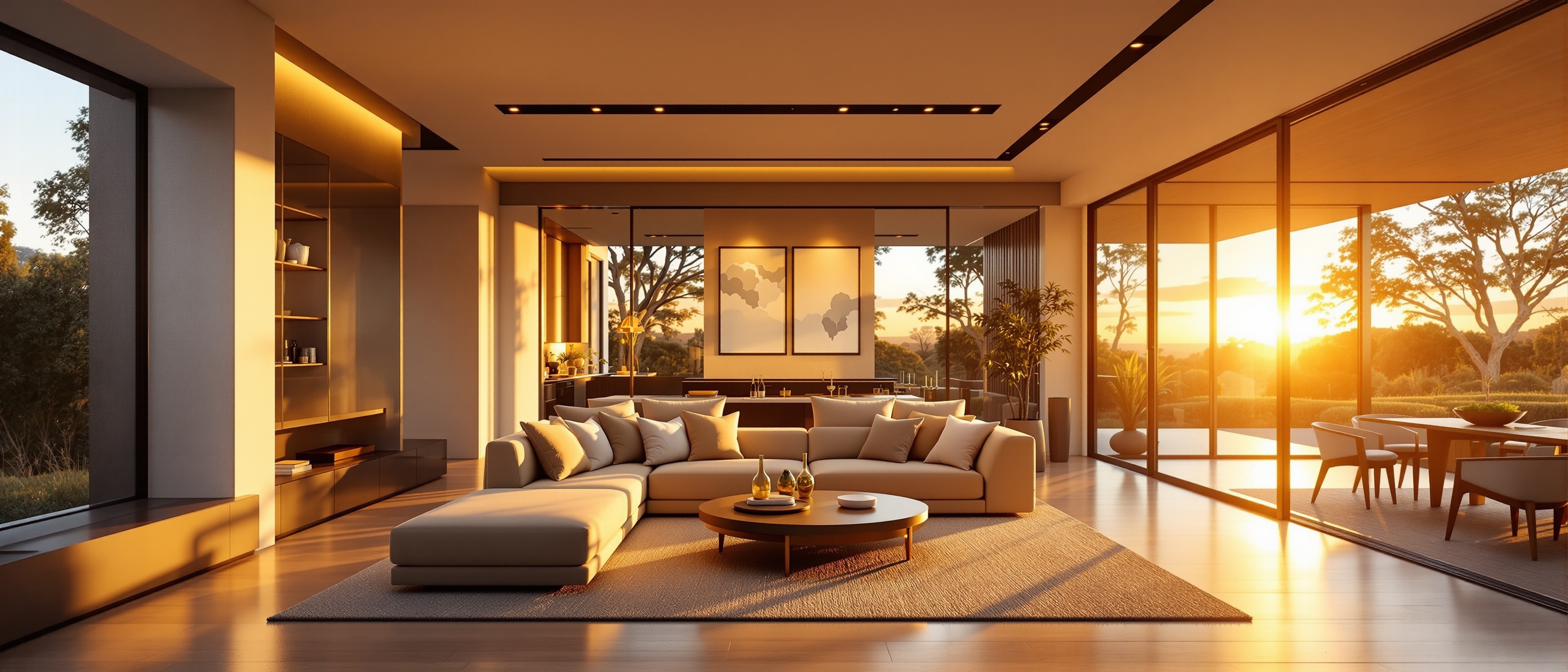 Warm comfortable clean home interior