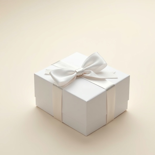 Luxury White Ribbon Box