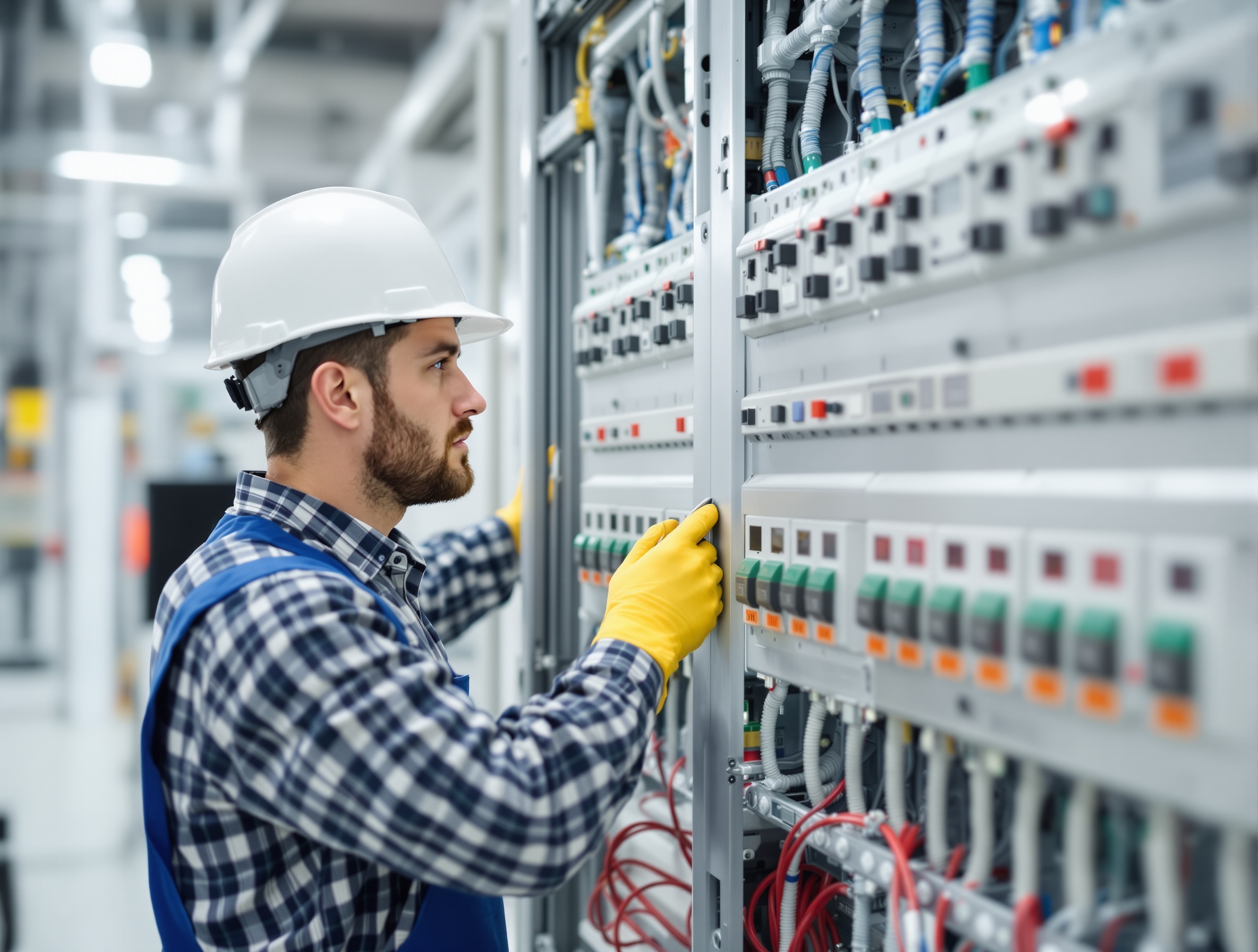 Licensed commercial electrician diagnosing circuit panel fault in a DFW retail facility — UTS ElectricPros