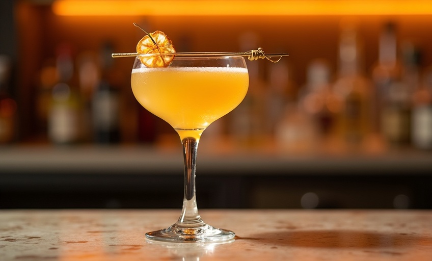 Cocktail with Narencia garnish