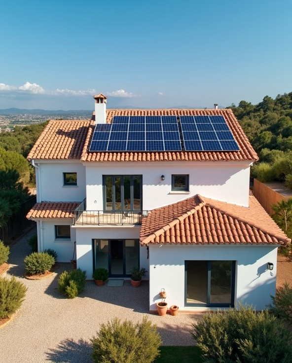 Proyecto solar Residencia Familia García en Madrid