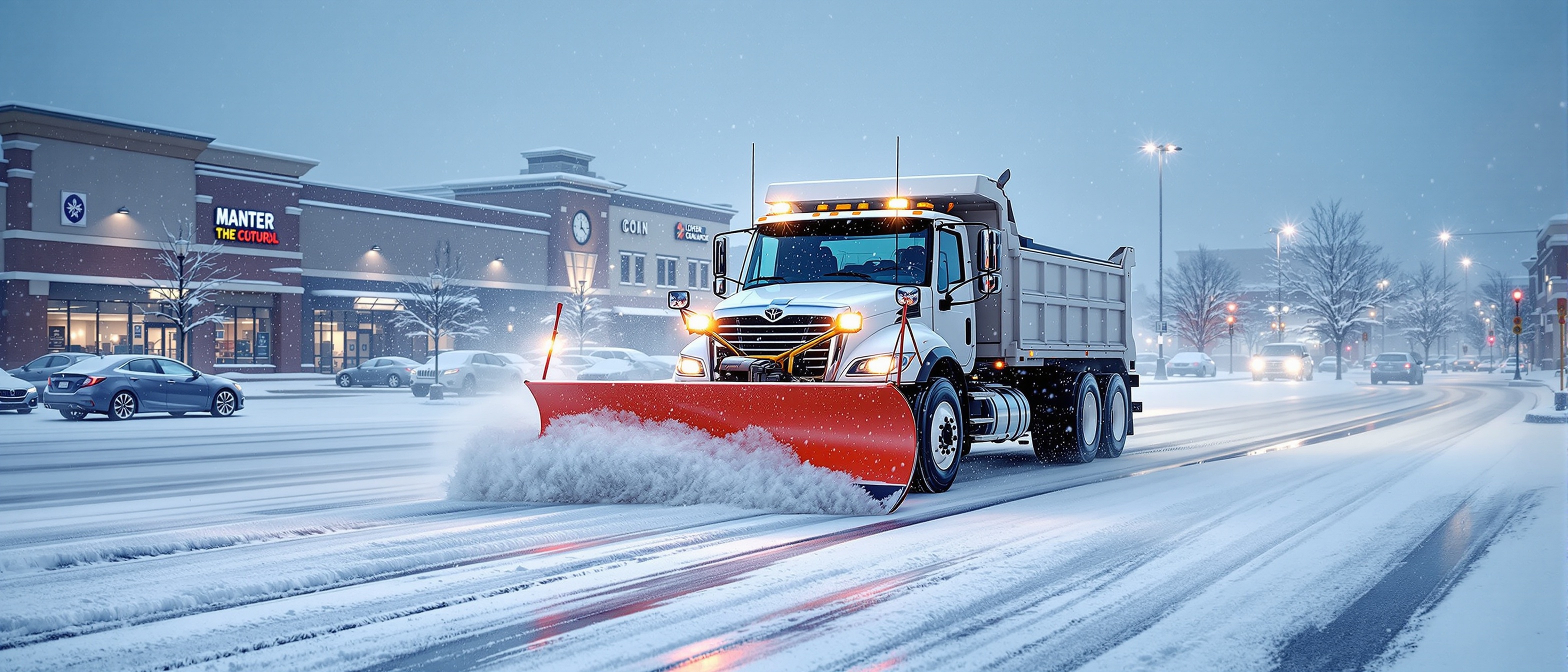 Professional snow plowing service