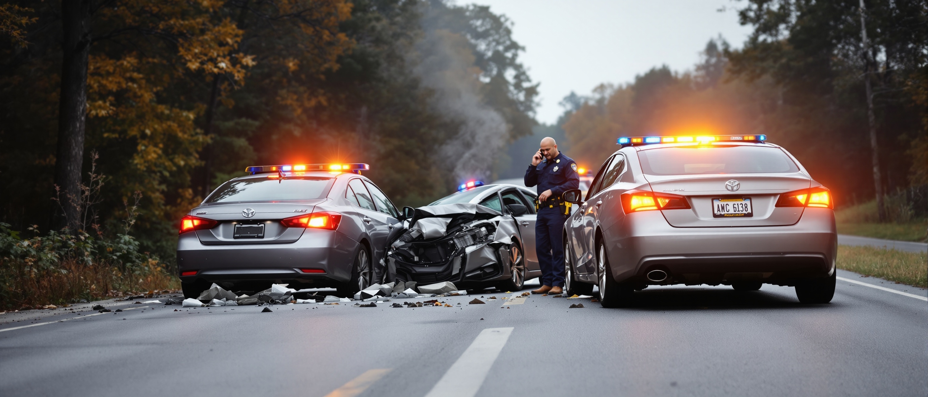 Car accident scene — what to do after a car accident in North Carolina