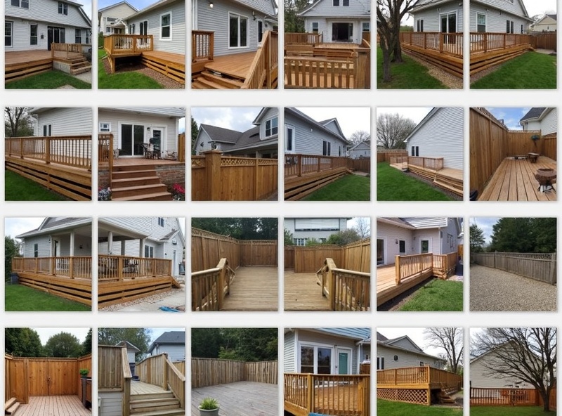 Deck and fence before after projects gallery Naperville IL
