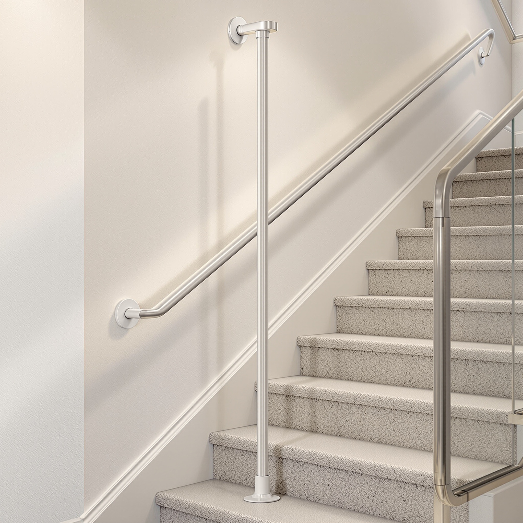 Stander Security Pole & Curve Grab Bar