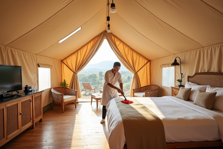 グランピング施設清掃