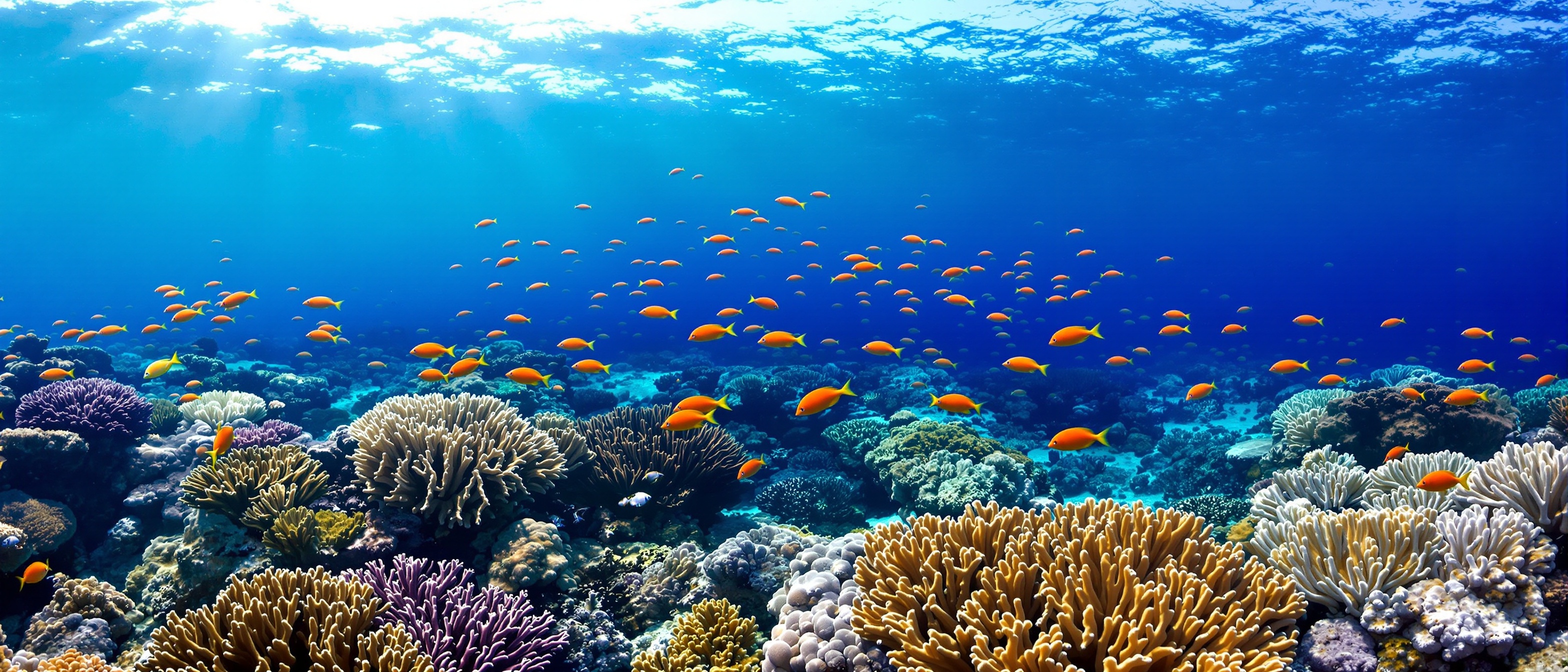 Beaver Reef coral formations – outer Great Barrier Reef near Mission Beach