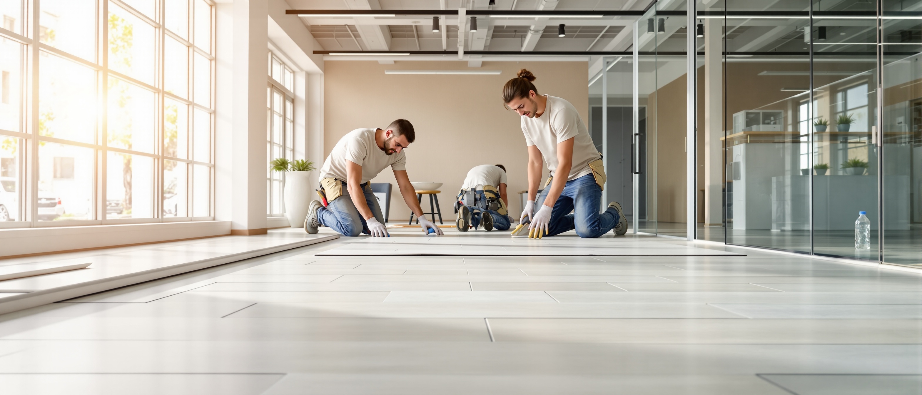 Commercial flooring services installation