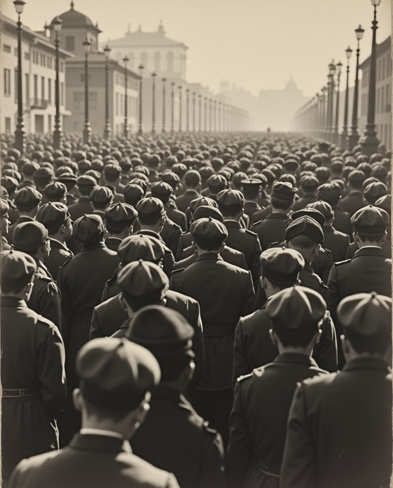 Historical photograph from Estado Novo era