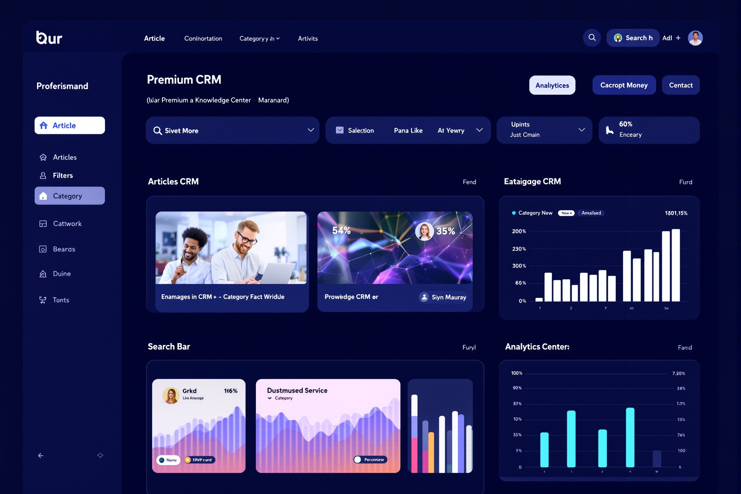 CRM Knowledge Center Dashboard