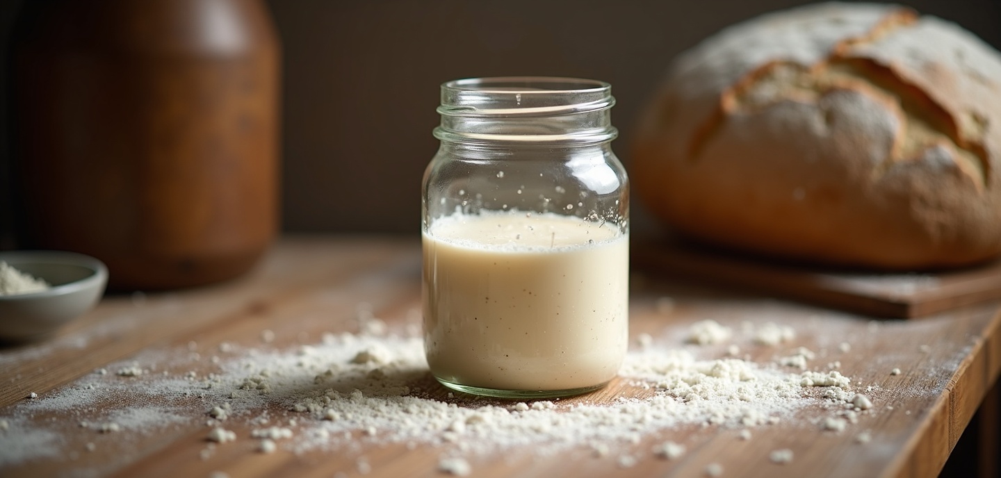 Sourdough starter background